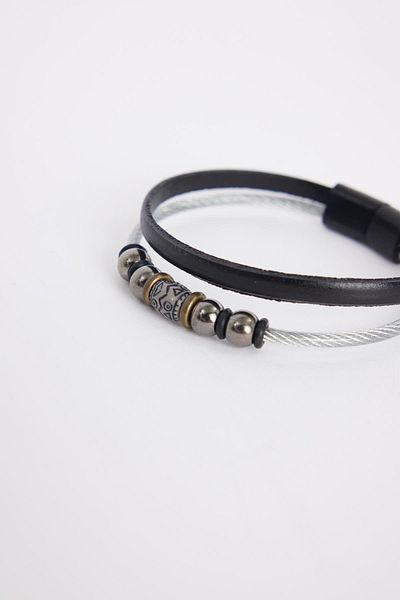 Tudors Men's Genuine Leather Bracelet