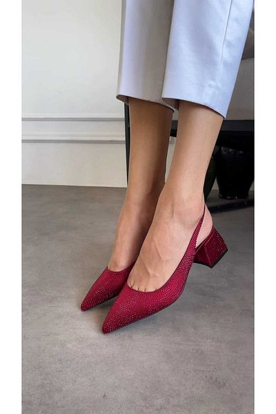 M&B Evening Shoes Satin Stone Detail Women's Heels Large Size 36 and 43. 5cm