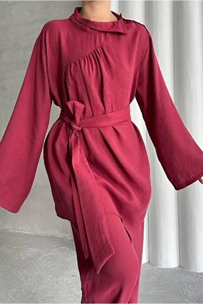 Moda Rosa 25Y7512 - Bordo - Shoulder Button Detail Suit