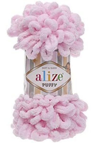 Alize Puffy Hand Knitting Yarn 1PC (Color Blush Pink No. 31)