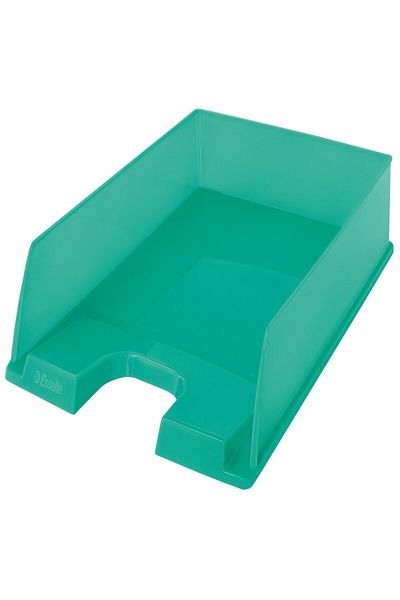 Esselte Tavă pentru documente Colour Breeze, format A4, plastic verde, organizator stivuibil