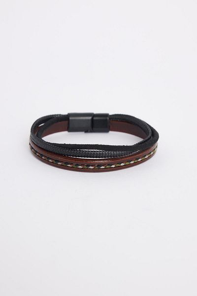Tudors Men's Genuine Leather Bracelet
