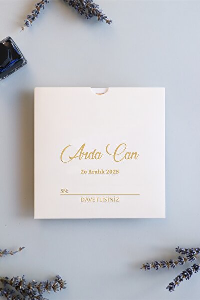 Pixel Davetiye Sünnet Davetiyesi - 50-Adet - 2025 Yeni - Yaldızlı Sünnet Davetiye Modelleri - 9281