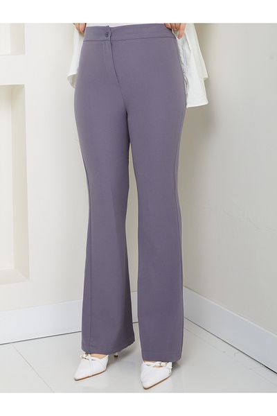 Moda İncir Spanish Cuff Trousers with Elastic Waist