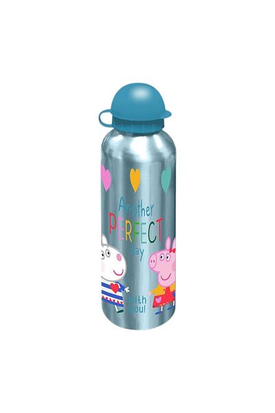 Peppa Pig Water bottle, for children, aluminum, BPA free, multicolor, 500 ml, Another Perfect Day, Peppa Pig