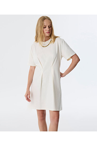Twist Combed Cotton Dress with Removable Chain