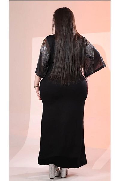 Kokostrendi Çark Crystal Stone Dress - Black