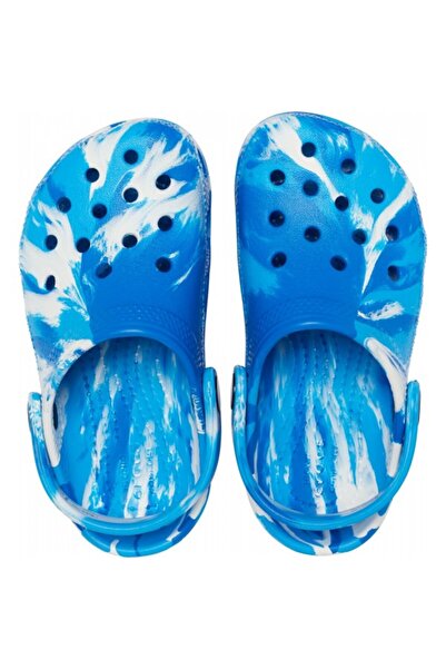 Crocs Saboți Kids' Classic Marbled Clog - Bright Cobalt/White