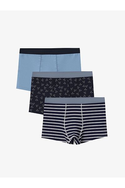 LC Waikiki Lcw Kids Navy Blue Boy's Boxers 3 Pcs