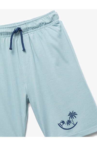 Koton Baskılı Pamuklu Beli Bağcıklı Şort