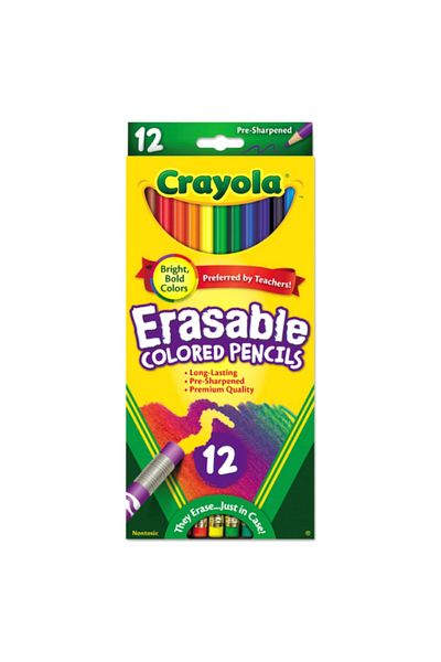 Crayola 12-Piece Erasable Colored Pencil Set
