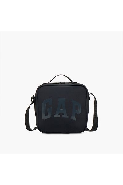 GAP Logo Print Lunch Bag with Adjustable Strap and Zip Closure