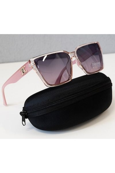 PARUNIV Ochelari de soare polarizați pentru femei, protecție UV400, lentile cu gradient, ornament auriu și negru, stil elegant/elegant.