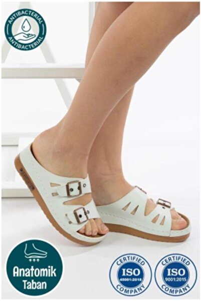 Roy Jones Talpă anatomică ortopedică pentru femei, model confortabil, cataramă cu bandă dublă, papuci confortabili pentru exterior și interior