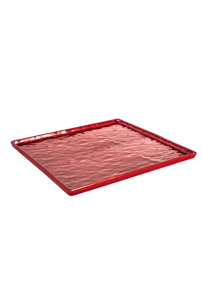 Raki Rectangular melamine serving tray RAKI RED 32 5x26 5x1cm
