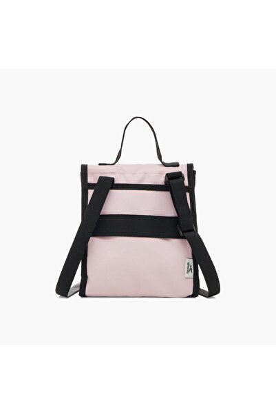 Reebok Logo Print Lunch Bag with Adjustable Strap and Flap Closure