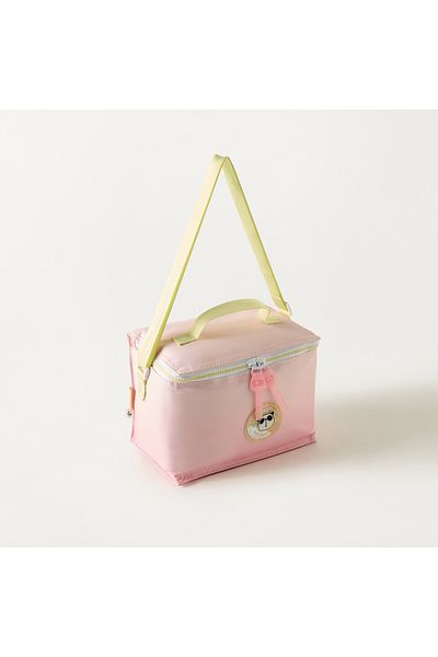 Mayfair Panda Applique Lunch Bag with Adjustable Strap and Zip Closure