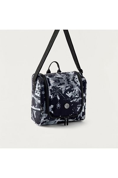 Kaos Abstract Print Lunch Bag with Adjustable Strap and Zip Closure