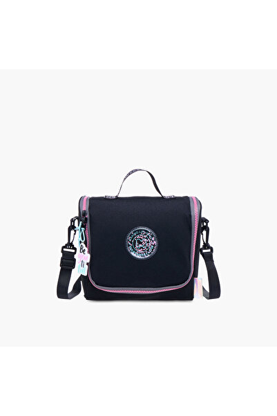 Marshmallow Stellar Slogan Applique Lunch Bag with Zip Closure