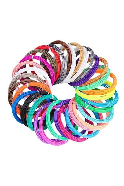longziming Set filament PLA pentru creion 3D, longziming, 20 culori, 5m fiecare, 1.75mm