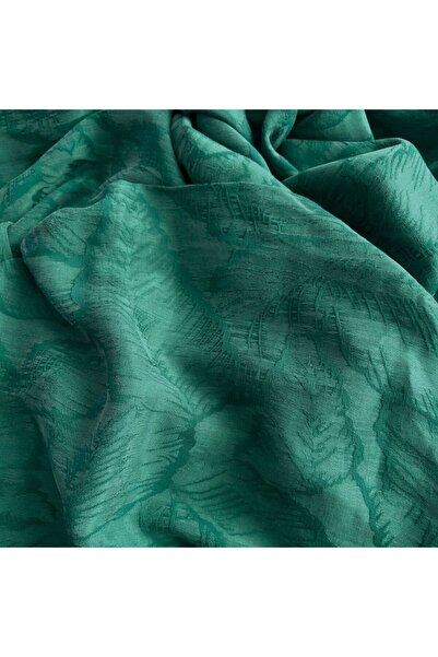 Doray Kumaş Elbiselik Kumaş / Yaprak Desenli İpek Cupra Jakarlı Kumaş / DRY 5005