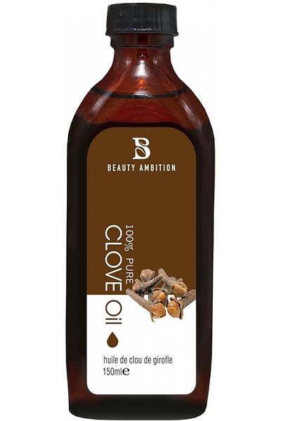 BEAUTY AMBITION Clove Oil 100% Pure and Natural Undiluted - Perfect for Aromatherapy - 150 Ml