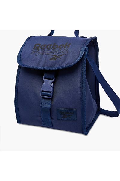 Reebok Melbourne Logo Print Lunch Bag with Buckle Closure