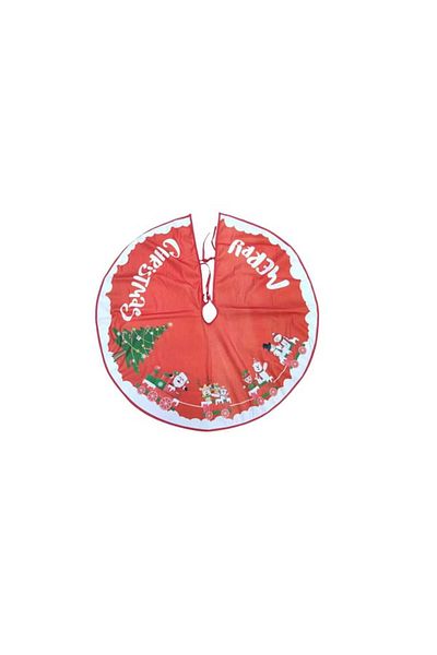 YXHZVON Round Christmas rug Yxhzvon, polyester, red, 90 cm