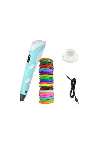 OEM Set Creion 3D albastru si 20 filamente PLA, 60 m, multicolor
