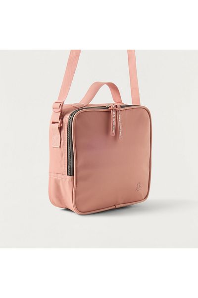 United Colors of Benetton UCB Solid Lunch Bag with Adjustable Strap and Zip Closure