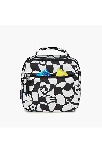 Jansport Printed Lunch Bag with Zip Closure