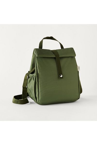 Citron Solid Lunch Bag with Detachable Strap and Snap Button Closure
