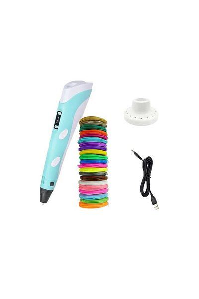 OEM Set Creion 3D albastru si 20 filamente PLA, 60 m, multicolor
