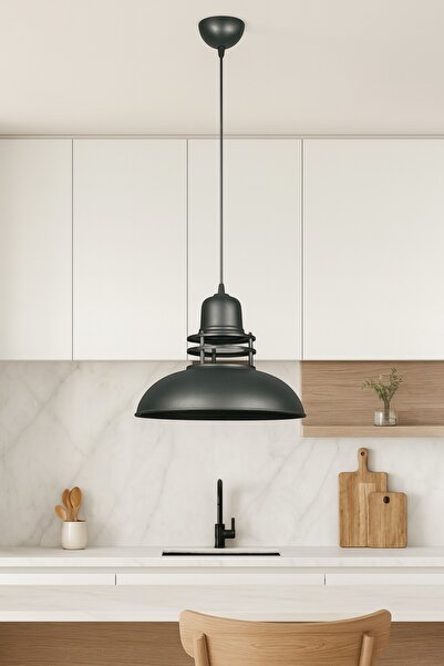 G'Shine Avize Fener Siyah Renk Özel Tasarım Modern Salon - Mutfak - Cafe Tekl...