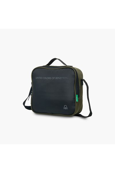 United Colors of Benetton UCB Solid Lunch Bag with Adjustable Strap and Zip Closure