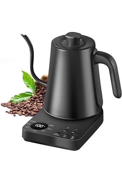 Generic Gooseneck Electric Kettle Temperature Control, 1L Electric Tea Kettle with Auto Shut-off