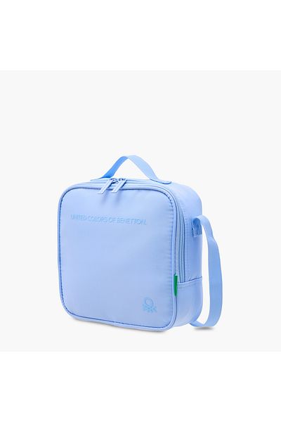 United Colors of Benetton UCB Solid Lunch Bag with Adjustable Strap and Zip Closure