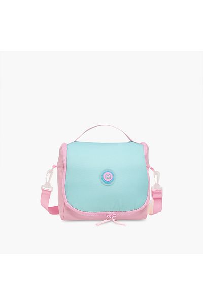 Marshmallow Y2K Applique Detail Lunch Bag with Zip Closure