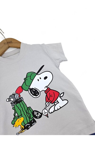 voyyo kids baby Boy's Summer Snoopy Printed 2-6 Years Shorts Bottom Top Set