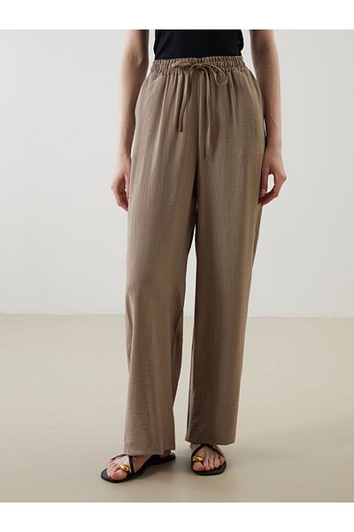 LC Waikiki New Season Elastic Waist Wide Leg Women's Trousers - S5Kq96Z8