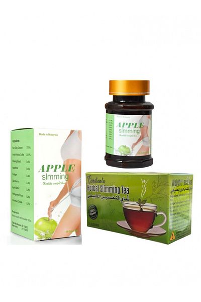 Constanta Apple Slimming Capsule and Constant Tea Pack of 2, 50 Capsuls