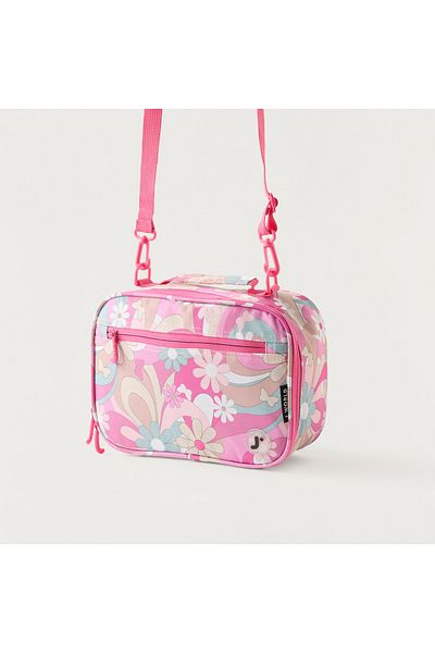 J World Floral Print Lunch Bag with Detachable Strap
