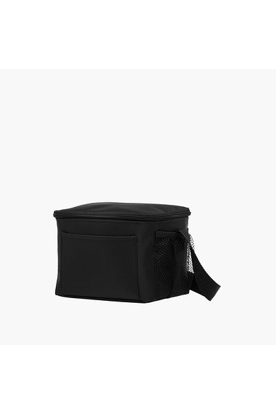 Lifestyle Solid Lunch Bag with Zip Closure and Strap