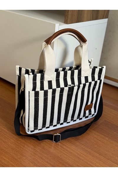 Bagnest Canvas Women's Hand and Shoulder Bag with Front Pocket