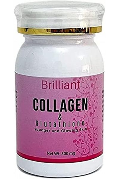 Brilliant Collagen and Glutathione for Younger and Glowing Skin, 60 Tablets