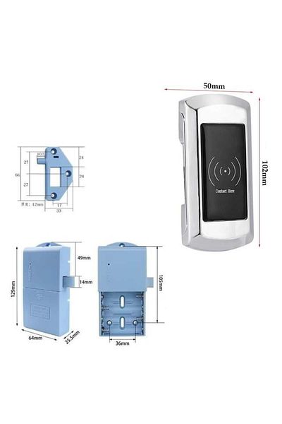 Powermaster Pm-26727 125Khz Rfid Digital Drawer Cabinet Lock (Pack of 2)