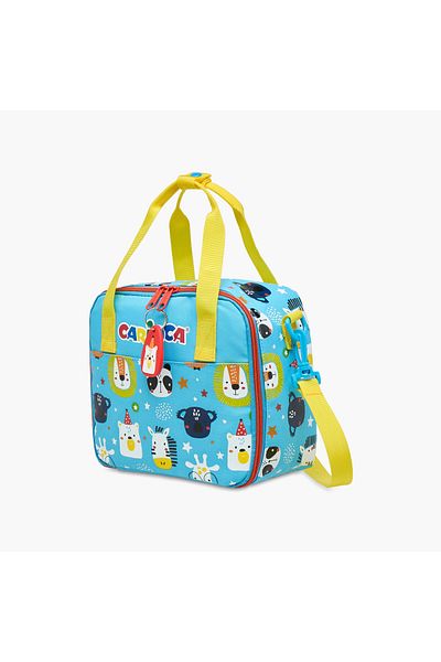 CARIOCA Animal Print Lunch Bag with Zip Closure