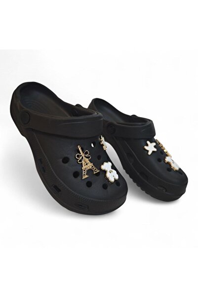 Fiyra 3009 Black Crks Stone Pool Beach Daily Slippers