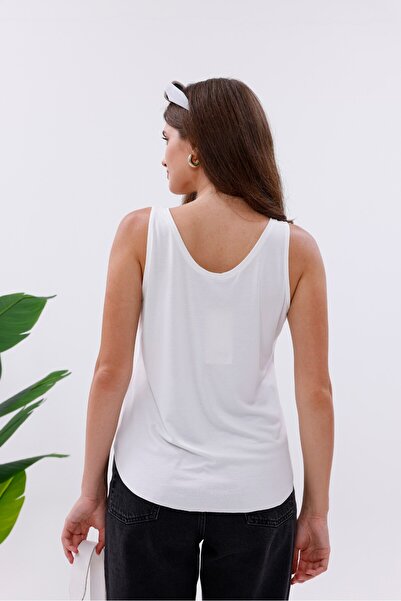 Pulli Collection Likralı Modal Kumaş V Yaka Atlet