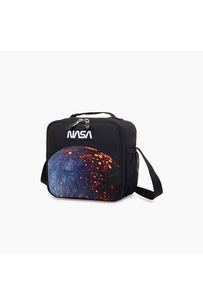 ST Right St.Right Nasa Applique Lunch Bag with Adjustable Strap and Zip Closure